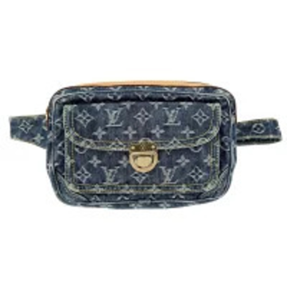 Louis Vuitton Denim Waist Bag Bum Body Bum Crossbody Belt Shoulder Crossbody